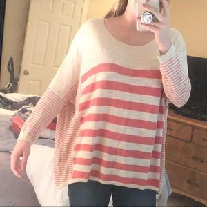 Oversized Pink and Cream sweater